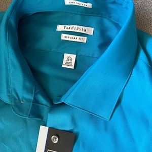 New Vanheusen Atlantic (blue)lux sateen, regular fit,,34/35 ,16.5, large